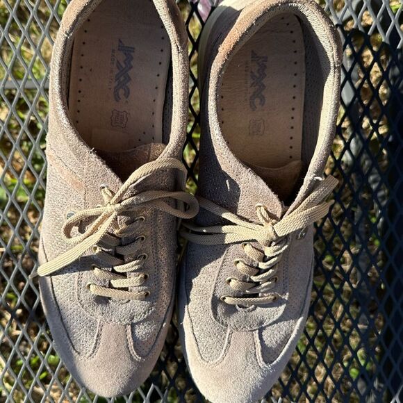 ☘️- IMAC Metallic Beige Leather Sneakers Light Style. Made in Italy Sz 41 - Picture 6 of 16